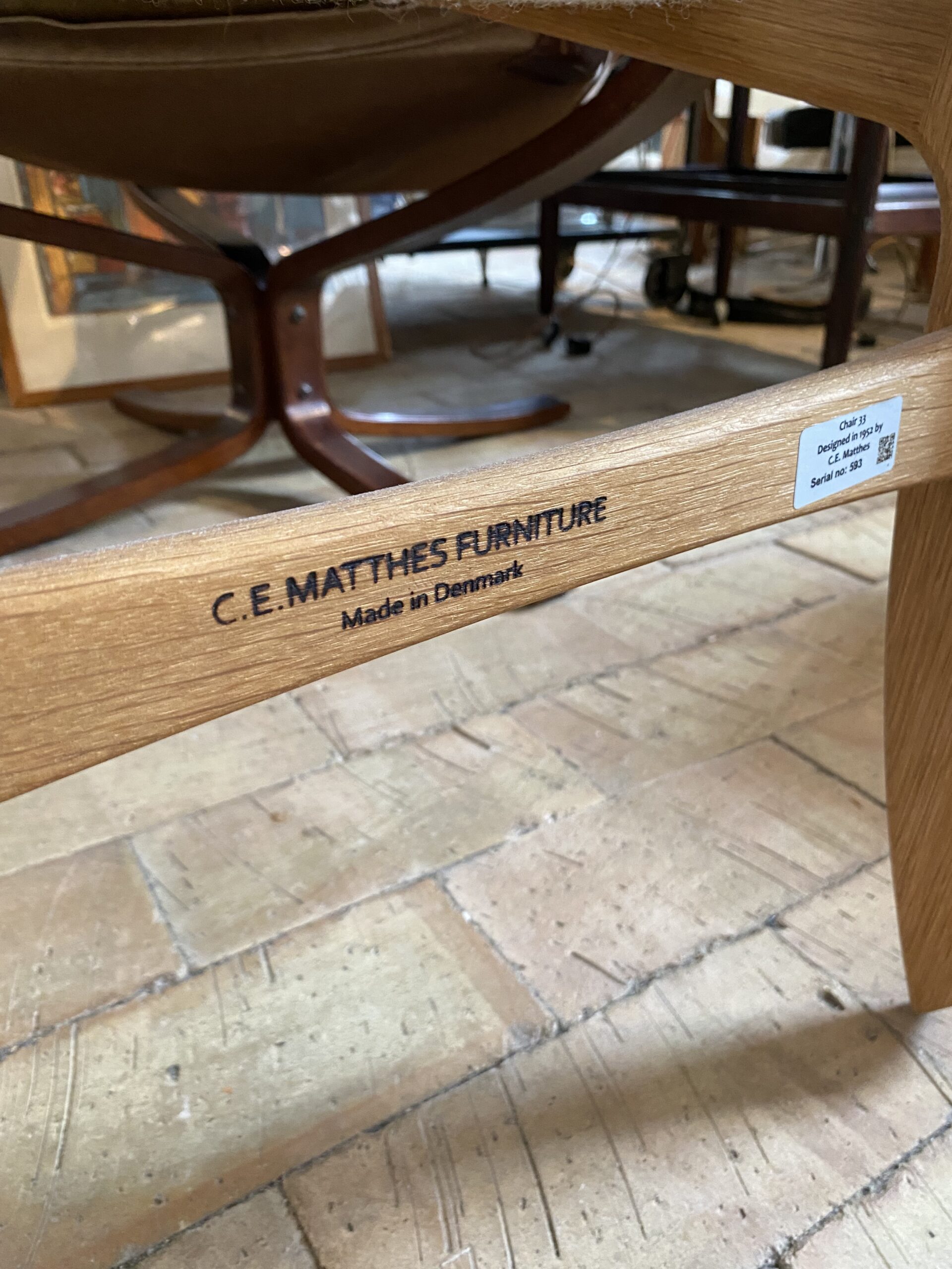 Matthes model 33. Lænestol / skammel - Image 6